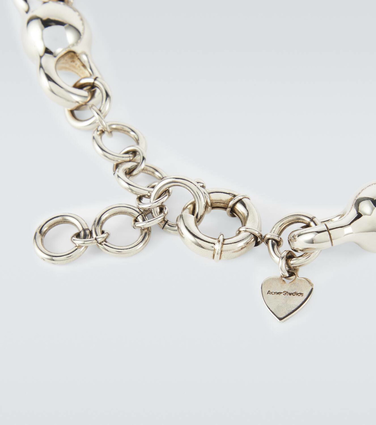 Acne Studios Heart charm chain necklace Acne Studios