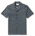 Mr P. - Camp-Collar Printed Cotton Shirt - Green