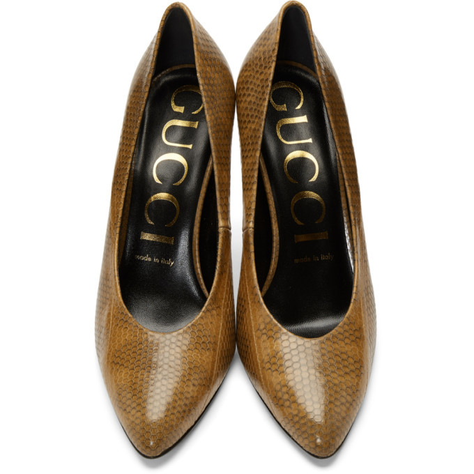 Gucci Python High Heels Gucci Tan Python Heels Gucci