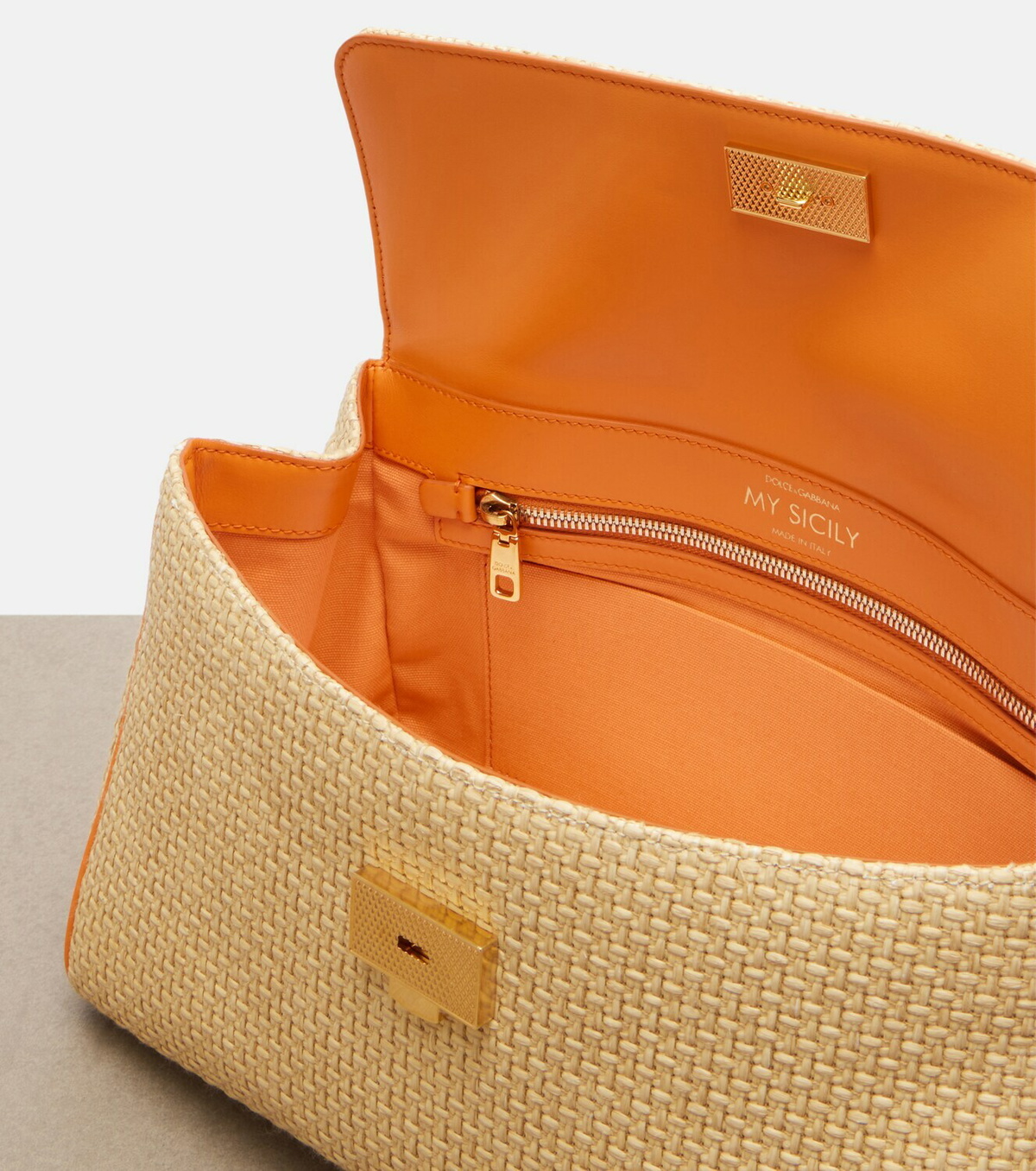 Dolce&Gabbana Sicily Small raffia shoulder bag
