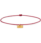 MONTROI - Crystal, Gold and Cord Bracelet - Red