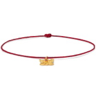MONTROI - Crystal, Gold and Cord Bracelet - Red
