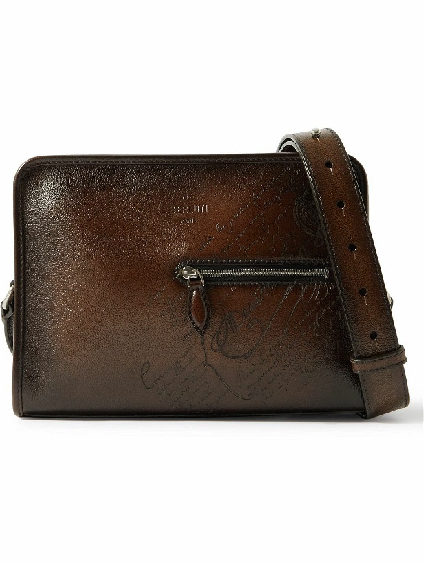 Photo: Berluti - Scritto Venezia Textured-Leather Messenger Bag