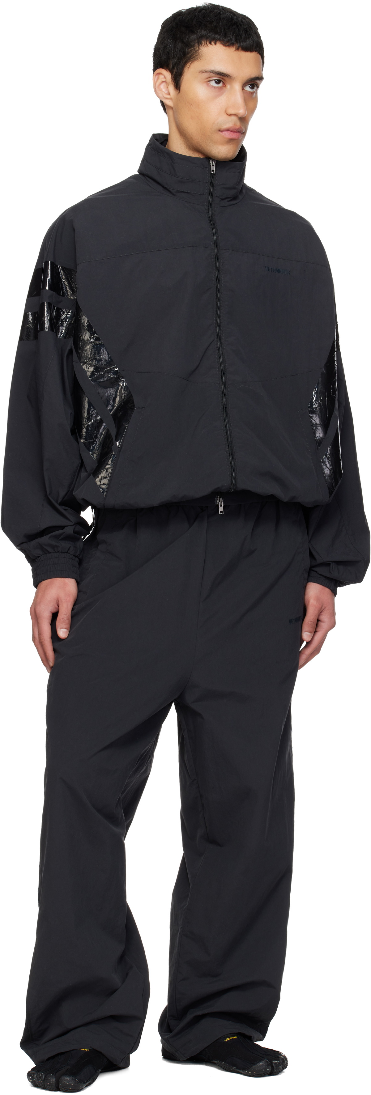 VETEMENTS Black Taped Track Pants