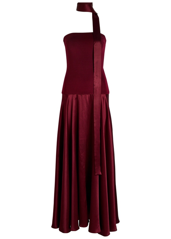 ESSE STUDIOS Duo Knit & Poplin Strapless Dress Esse Studios