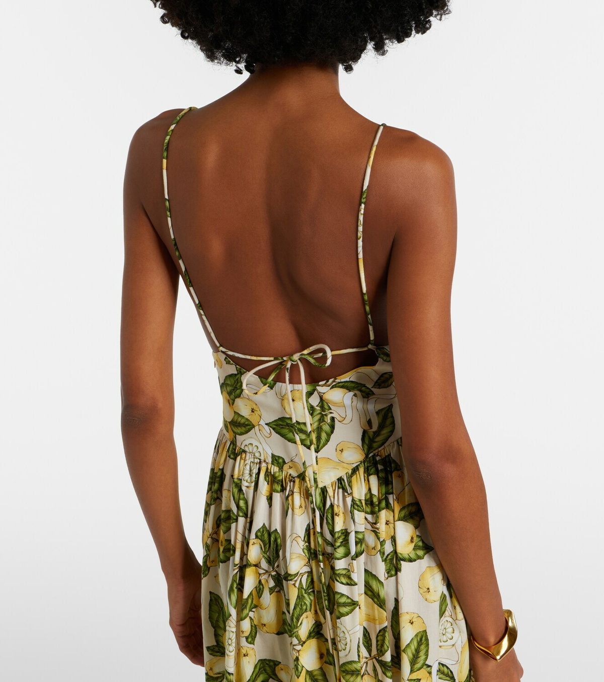Adriana Degreas Printed cotton-blend maxi dress