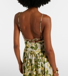 Adriana Degreas Printed cotton-blend maxi dress