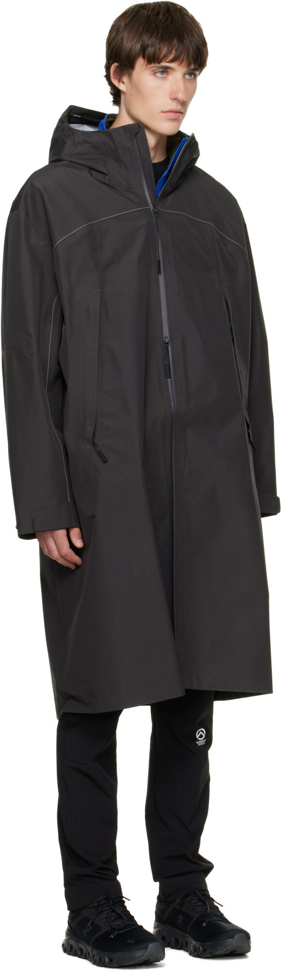 The North Face Gray Black Box GTX 3L Rain Parka
