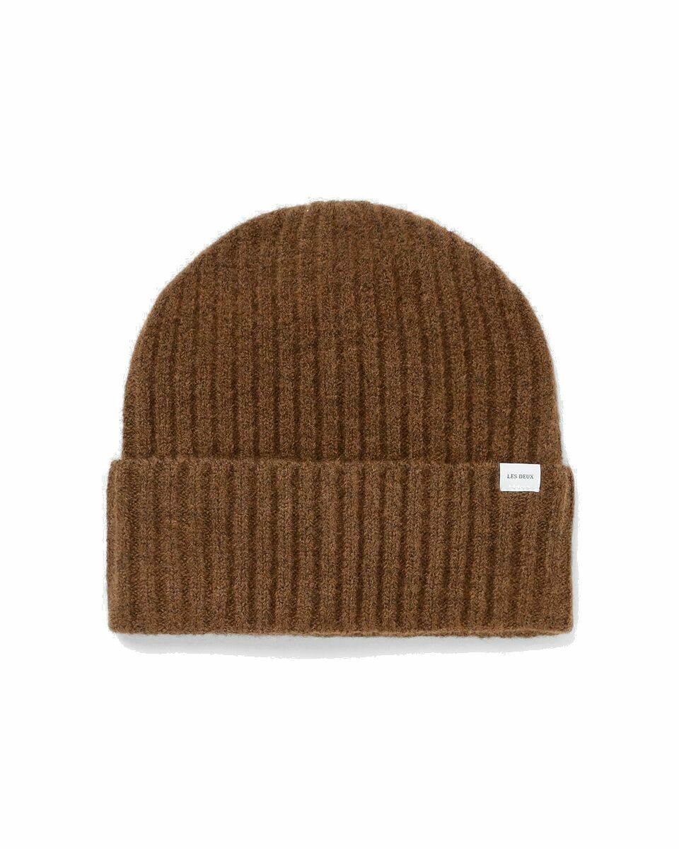 Photo: Les Deux Wells Rib Beanie Brown - Mens - Beanies