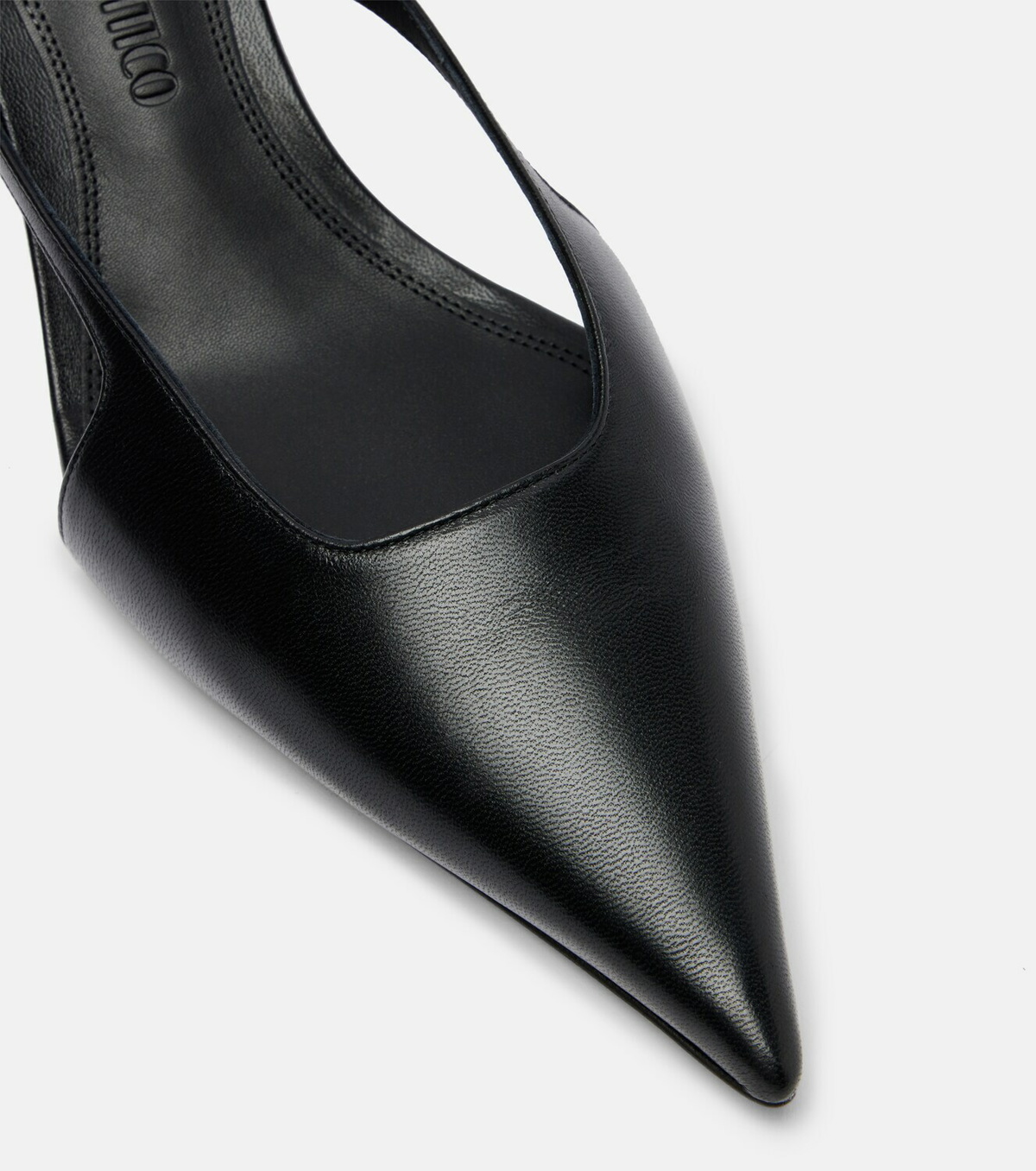 The Attico Diane 55 leather slingback pumps