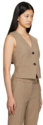 Helmut Lang Taupe Tuxedo Vest
