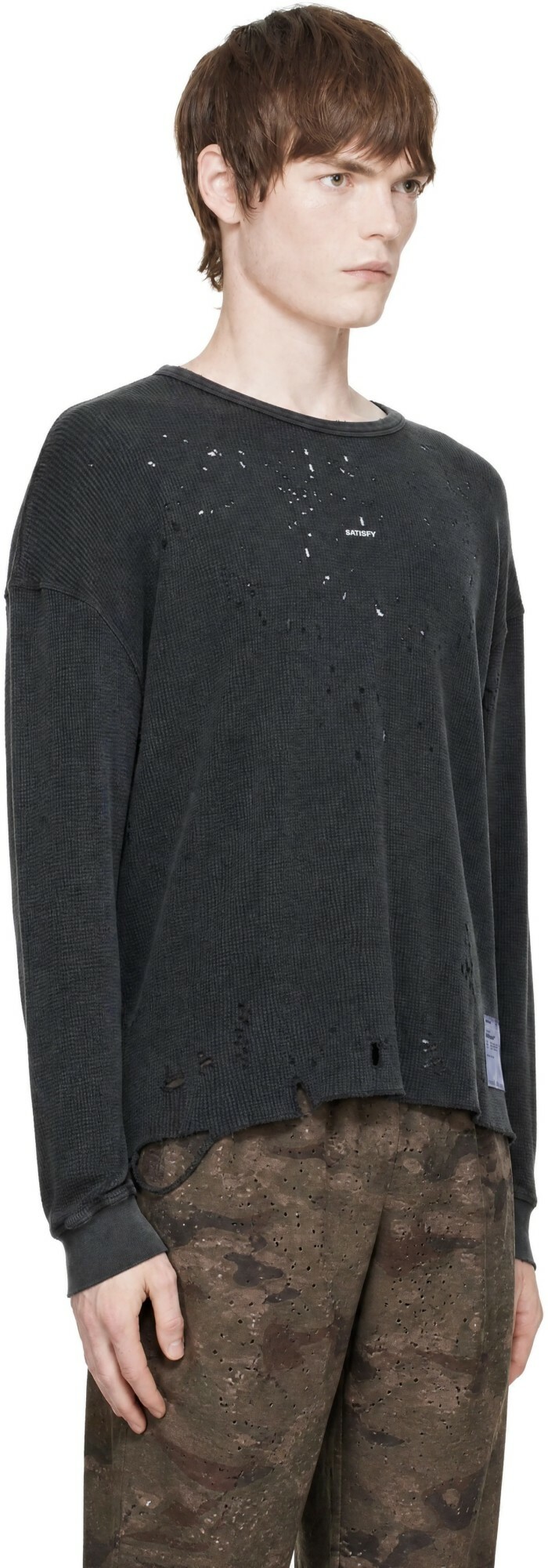 Satisfy Gray MothTech Waffle Long T-shirt