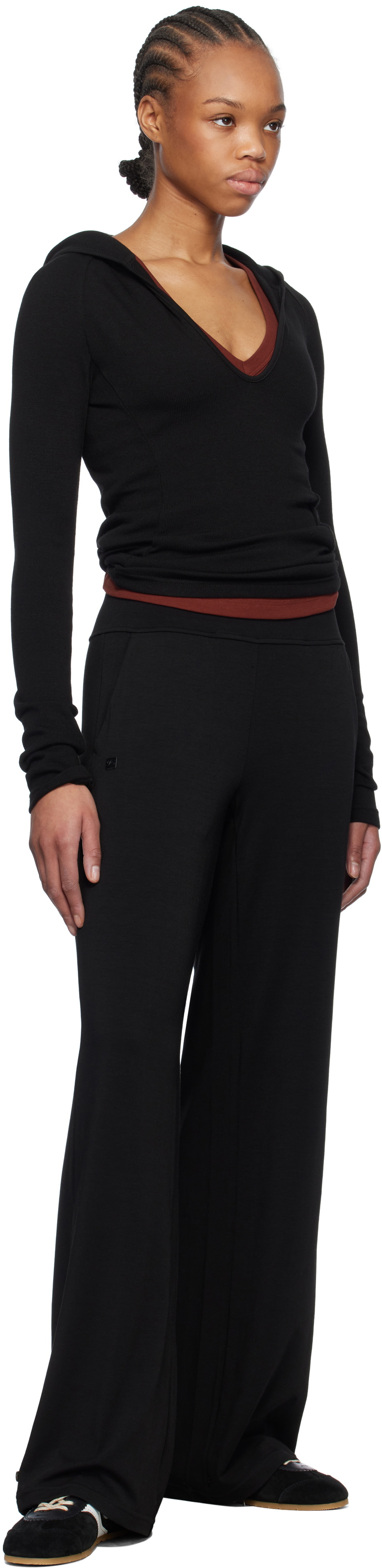 Fax Copy Express Black Afternoon Stretch Series Lounge Pants