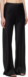 Silk Laundry Black Bias Cut Lounge Pants
