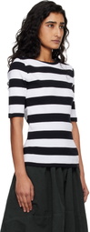 YMC White & Black Striped T-shirt