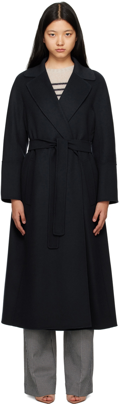 S Max Mara Navy Elisa Coat S Max Mara