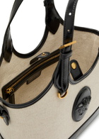 Versace Small Leather and Canvas Tote bag - Black - One Size