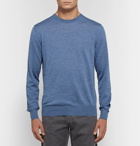 Canali - Mélange Merino Wool Sweater - Men - Blue
