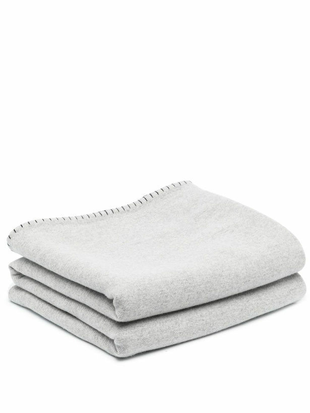 Photo: Johnstons Of Elgin Silver Reversible Merino Wool Throw