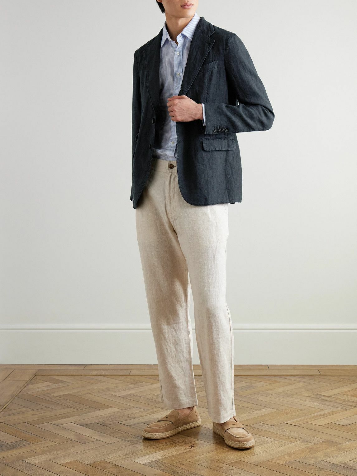 Massimo Alba - Catch2 Linen Suit Jacket - Blue