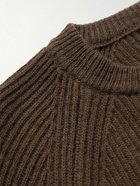 Boglioli - Ribbed Wool and Cashmere-Blend Sweater - Brown