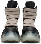 Rick Owens Black & Transparent Jumbo Lace Bozo Tractor Boots