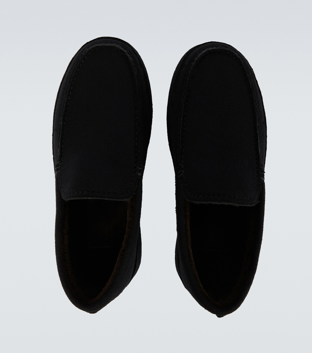 Zegna - Felted wool shearling-lined slippers