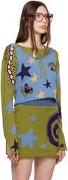 Brain Dead Blue & Green Buggin' Out Cardigan & Camisole