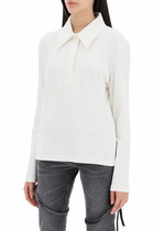 COURREGES cotton piqué polo shirt White