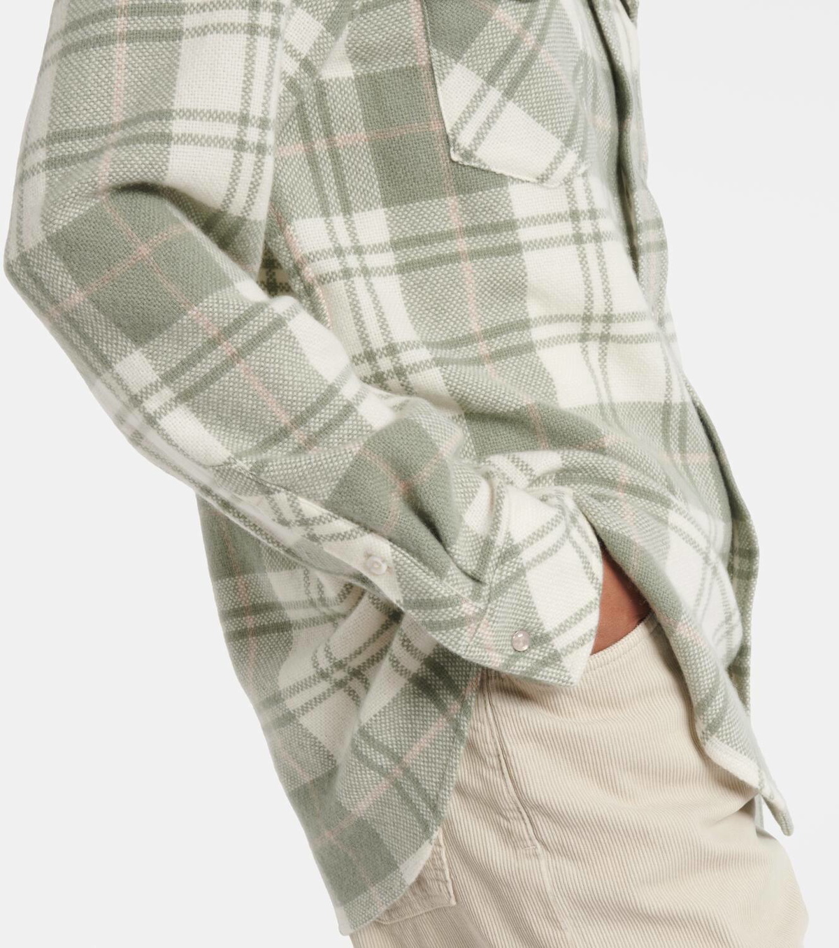 God's True Cashmere Tartan cashmere shirt