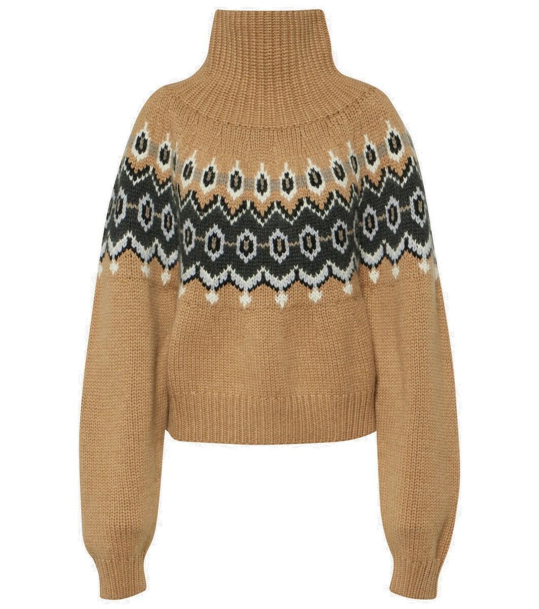 Khaite Amaris Fair Isle cashmere-blend sweater Khaite