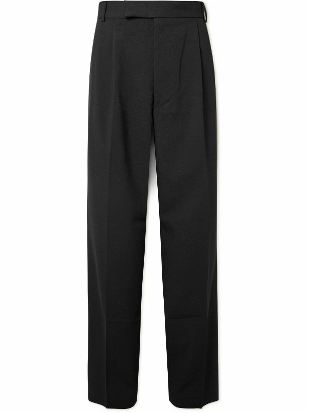 Photo: The Frankie Shop - Beo Straight-Leg Pleated Crepe Suit Trousers - Black