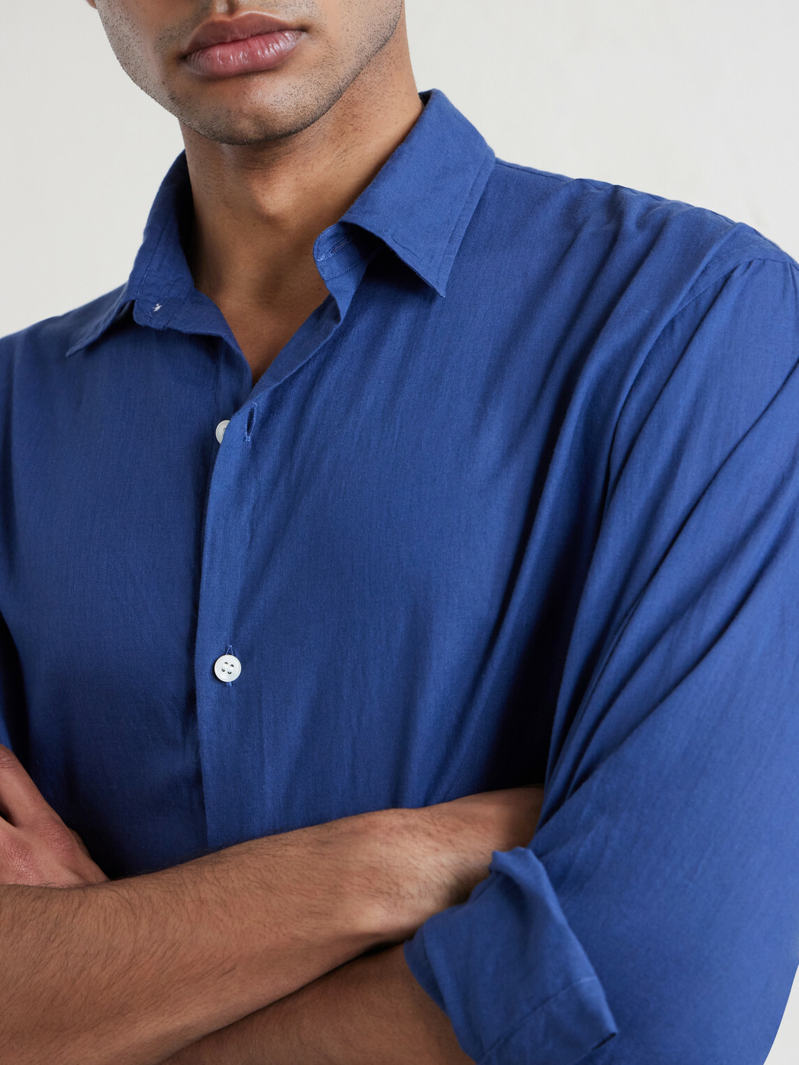 Kaptain Sunshine - Cotton Shirt - Blue