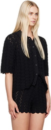 Loulou Studio Black Adria Cardigan