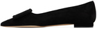 Manolo Blahnik Black Maysli Ballerina Flats