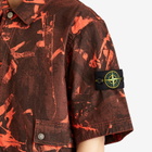 Stone Island Men's Scan Camo Ripstop-OVD Short Sleeve Shirt in Black