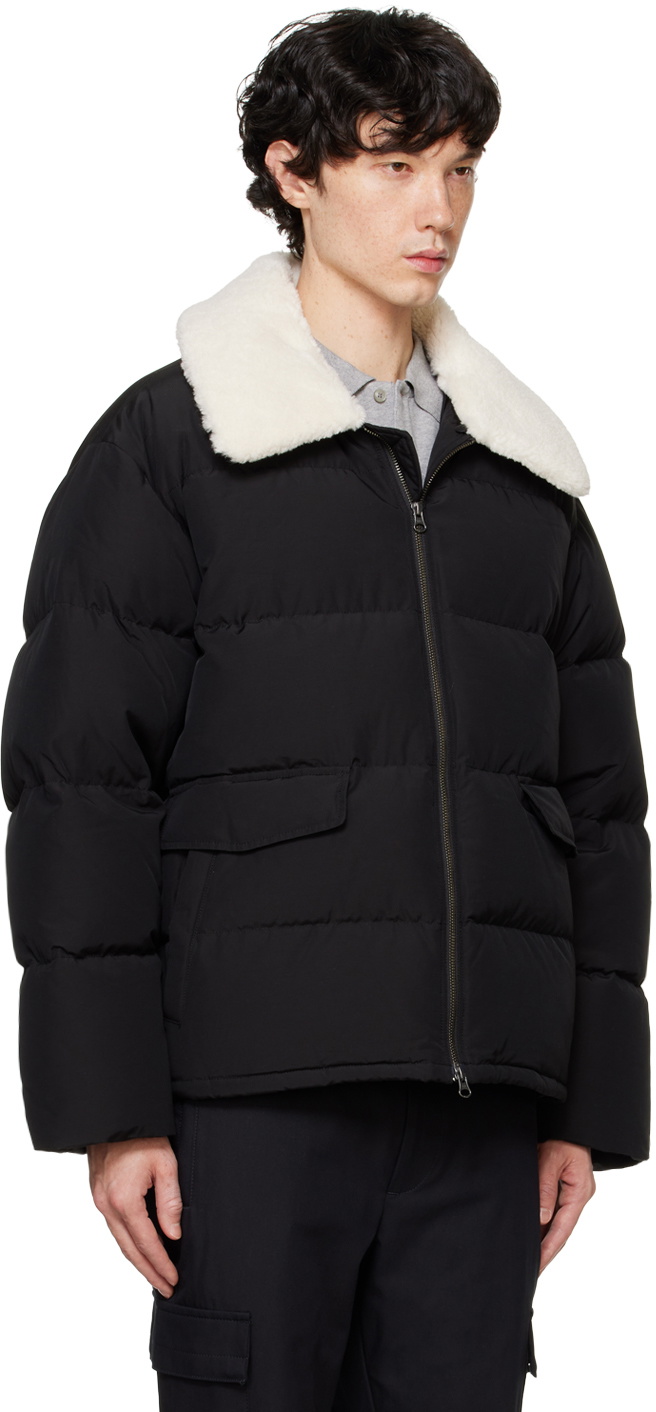 Dunst Black Shearling Collar Down Jacket