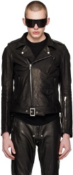 Rick Owens Black Lukes Stooges Leather Jacket