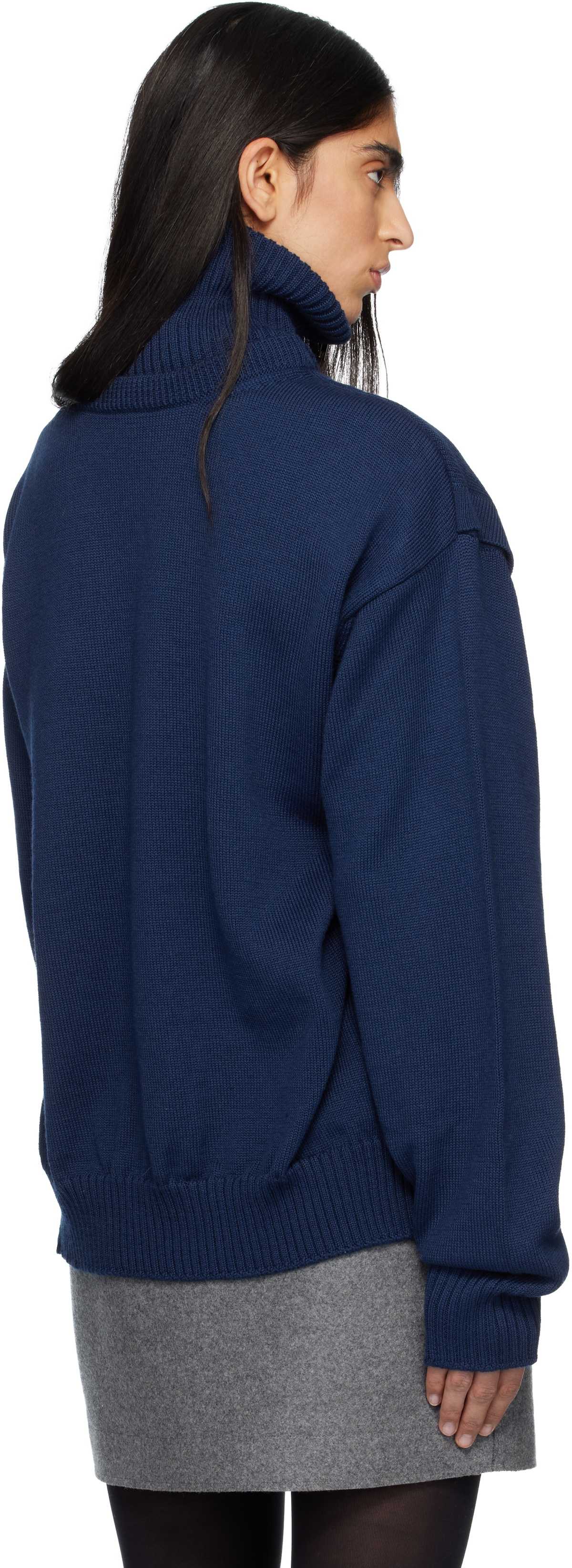 MARIE ADAM-LEENAERDT Navy 4-In One Sweater