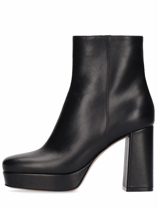 Photo: GIANVITO ROSSI - 90mm Daisen Platform Leather Ankle Boots