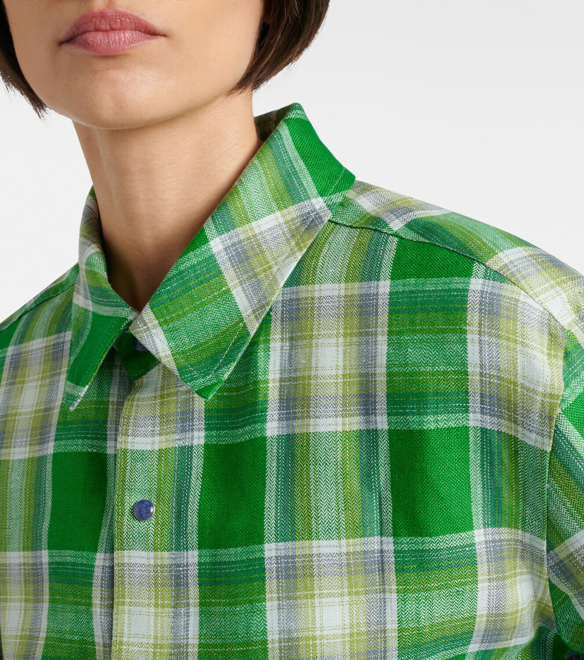 God's True Cashmere Harbor linen shirt with lapis lazuli