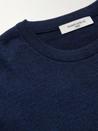 Maison Kitsuné - Logo-Appliquéd Wool Sweater - Blue