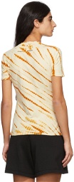 Proenza Schouler Orange & Beige Proenza Schouler White Label Tie-Dye T-Shirt