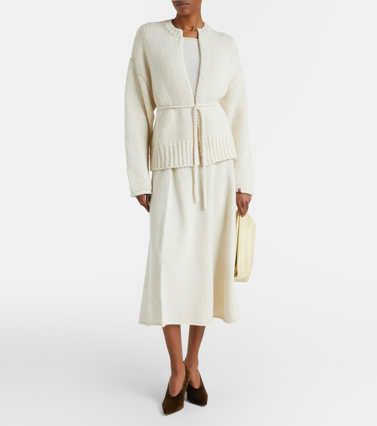 Extreme Cashmere N°388 Ease cashmere-blend midi skirt