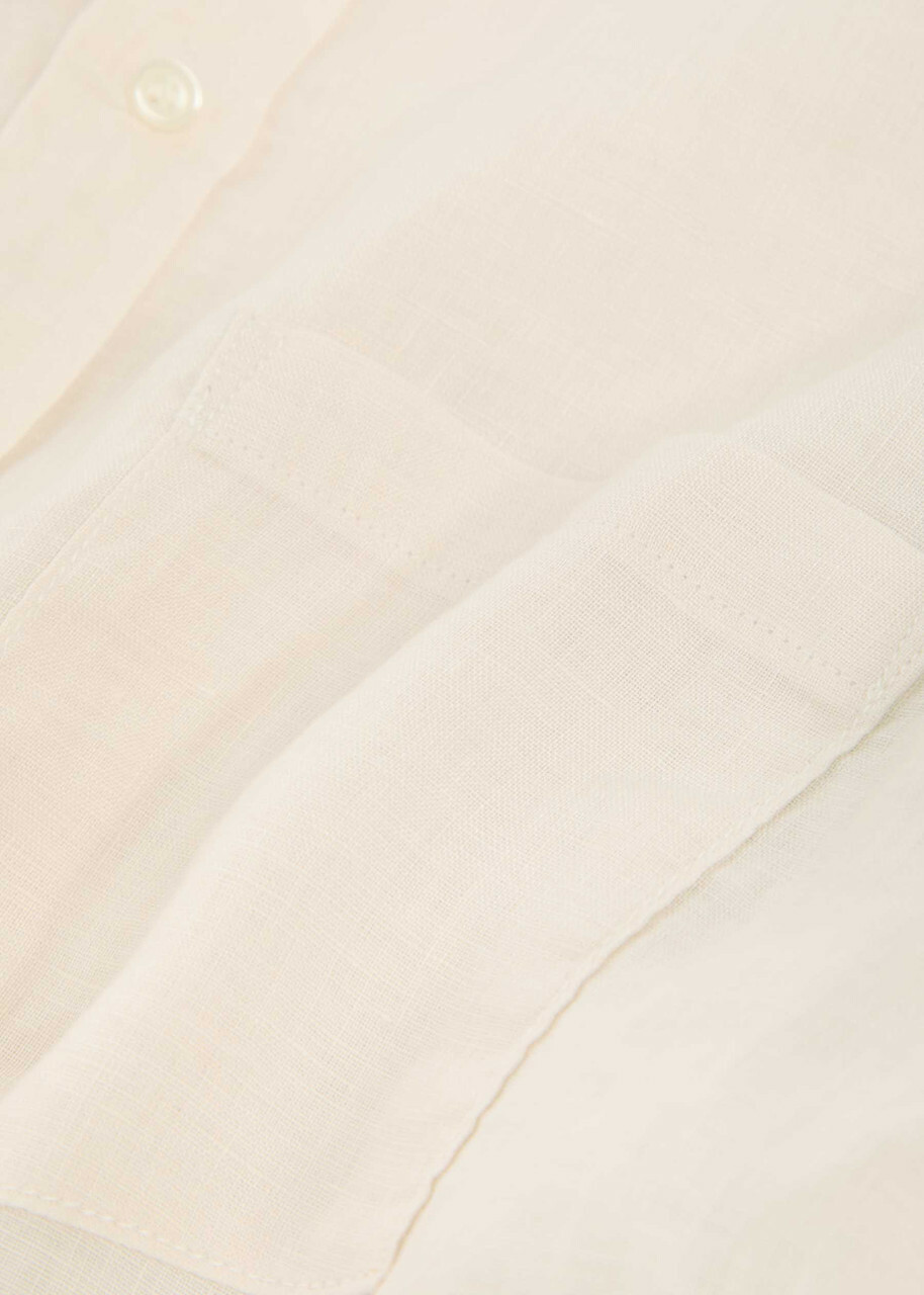 Citizens OF Humanity Kayla Shrunken Linen Shirt Beige