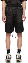 Song for the Mute Black Elasticated Shorts