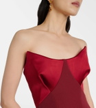 Safiyaa Drew crêpe corset gown