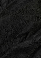 Norma Kamali Floral Guipure Lace Jacket Black