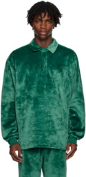 adidas Originals Green Placket Long Sleeve Polo