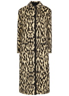 Forte_forte Moiré-jacquard Wool-blend Coat Leopard